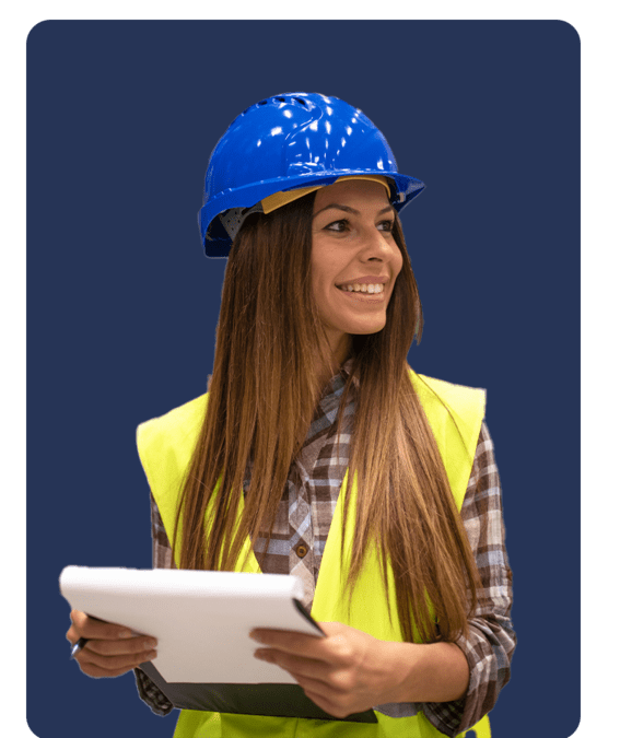 trabajadora orion casco azul